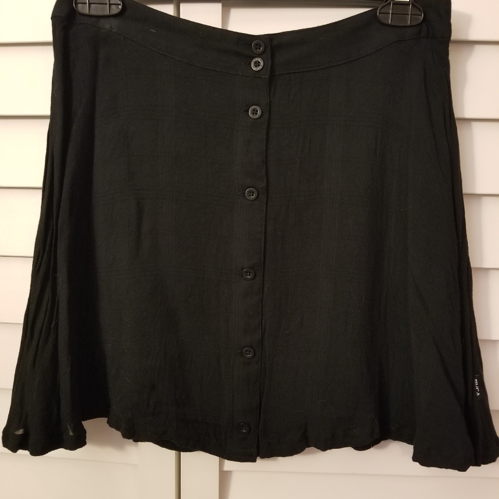 💖 3/$20 RVCA black cotton skater skirt